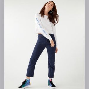 Levi’s wedgie straight corduroy navy sz 26